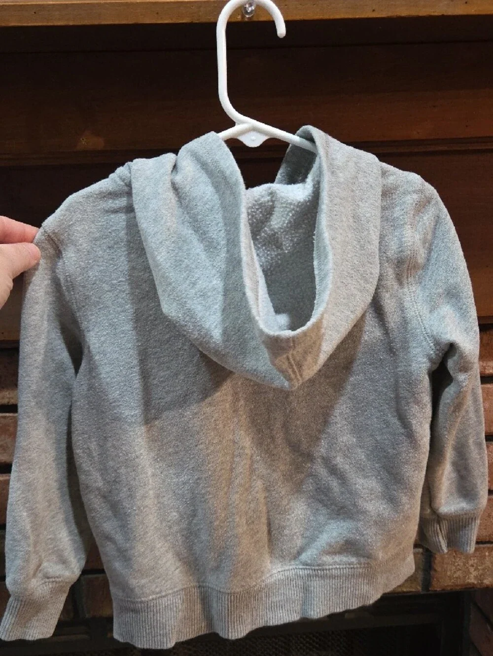 Old Navy Light Gray Kids Zip Hoodie with Logo